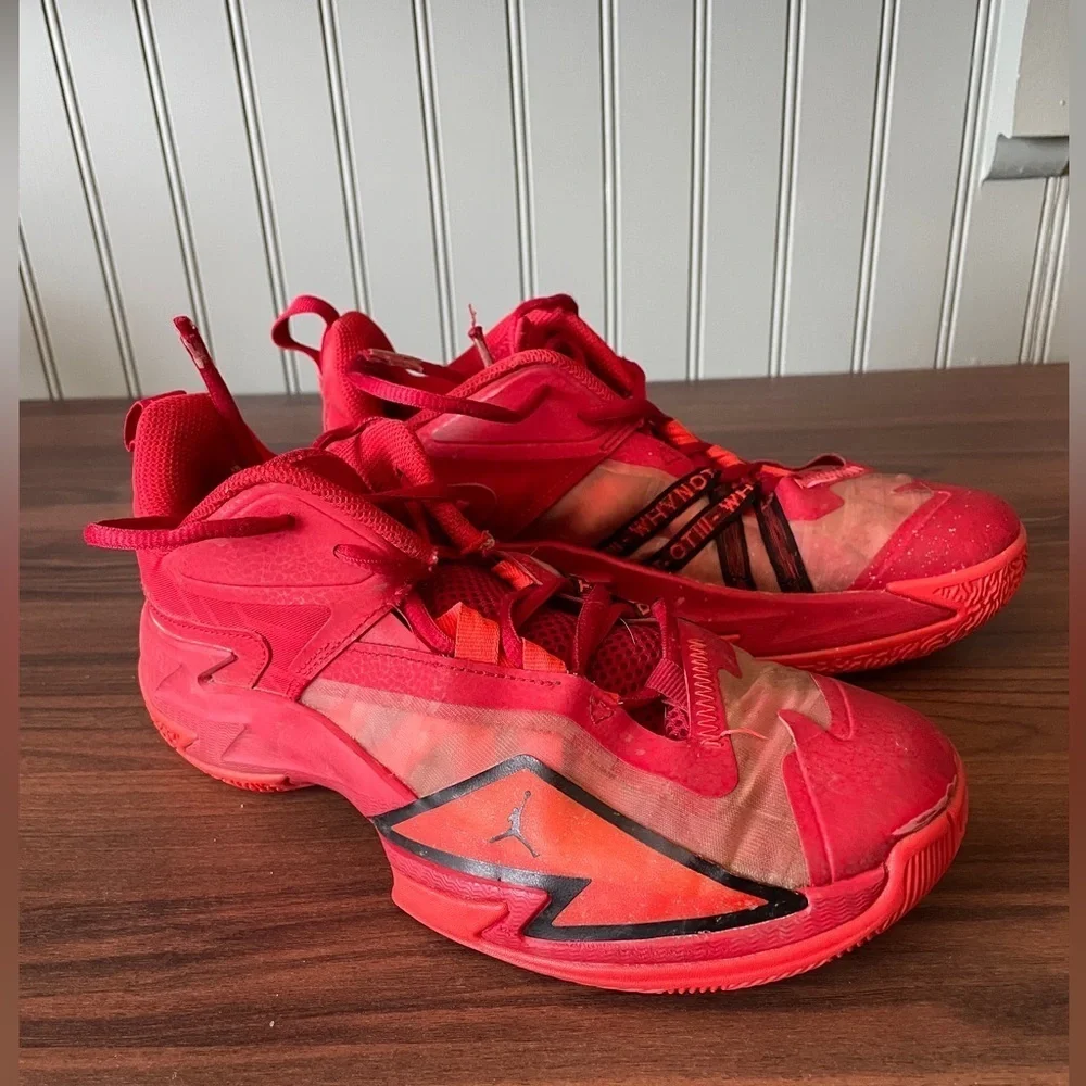 Nike Jordan One Take 3 Youth Basketball Shoes Size 6.5Y Red
